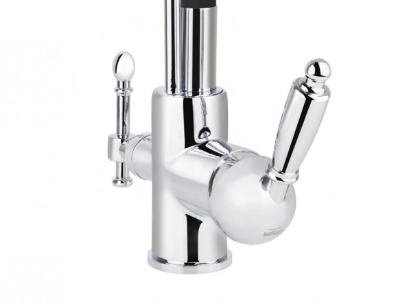 Смеситель VIKO V-5610 для кухни, картридж Ф35мм, с гибким черным изливом, под фильтр, Chrome Смеситель VIKO V-5610 для кухни, картридж Ф35мм, с гибким черным изливом, под фильтр, Chrome