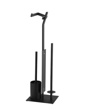 Стойка Rainbowl HOME напольная с держателем запасного рулона (0048-3BP) черная