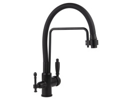 Смеситель VIKO V-5612 для кухни, картридж Ф35мм, с черным гибким изливом, под фильтр, Black