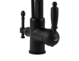 Смеситель VIKO V-5612 для кухни, картридж Ф35мм, с черным гибким изливом, под фильтр, Black