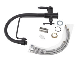 Смеситель VIKO V-5612 для кухни, картридж Ф35мм, с черным гибким изливом, под фильтр, Black