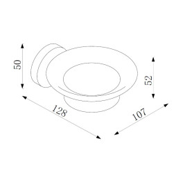 Мыльница Rainbowl LONG для ванной 2284 настенная стекло хром