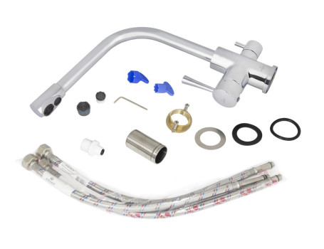 Смеситель KAISER 26044 Merkur для кухни, с краном для питьевой воды, хром