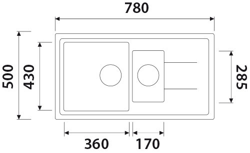 KG2M-7850-SB Мойка-Гранит KAISER KG2M-7850-SB Мойка-Гранит KAISER