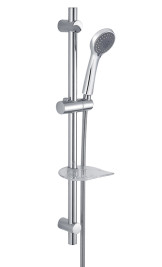Душевой гарнитур KAISER R-1100 настенный, (стойка, лейка), 645х160х140 мм, хром