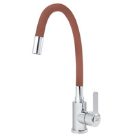 Смеситель VIKO V-4439 для кухни, картридж Ф35мм, с гибким изливом, коричневый, с гайкой