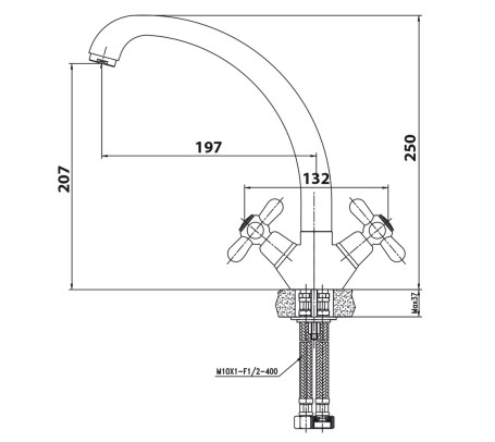 Смеситель KAISER 11033 Carlson для кухни