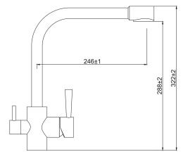 Смеситель KAISER 26044-10 Merkur для кухни, с краном для питьевой воды, белый глянц
