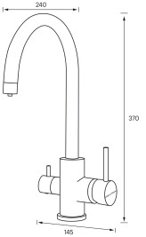 Смеситель для кухни с краном для питьевой воды PAULMARK Essen 213211-431