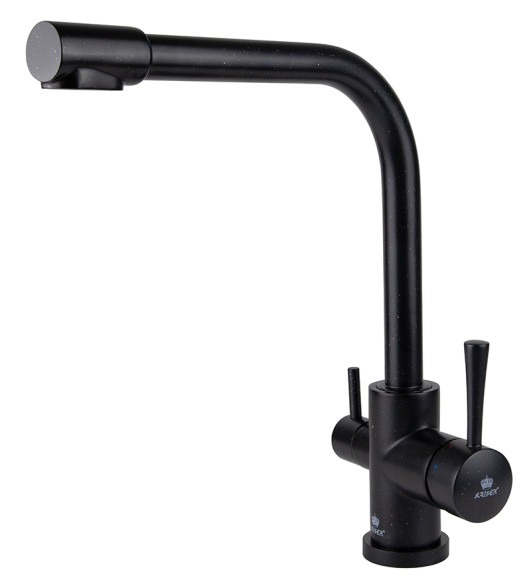 Смеситель KAISER 26044-2 Merkur для кухни, с краном для питьевой воды, черный мрамор