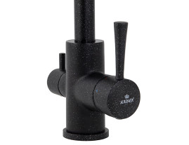 Смеситель KAISER 26044-2 Merkur для кухни, с краном для питьевой воды, черный мрамор