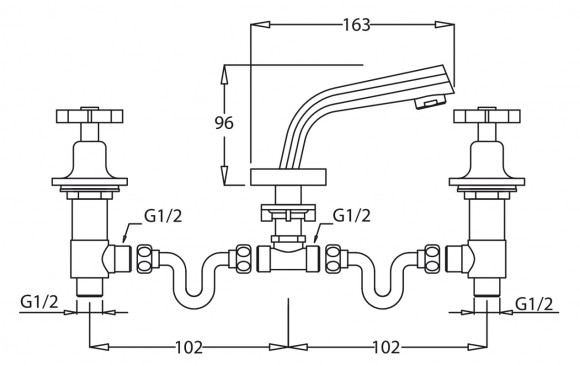 Смеситель KAISER 47222 Logo для раковины (встроенный) Смеситель KAISER 47222 Logo для раковины (встроенный)