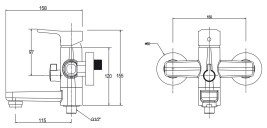 Смеситель KAISER 63022 Vega для ванны 
