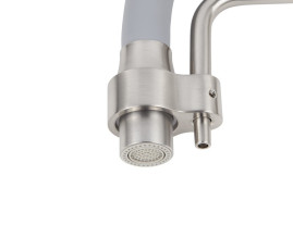 Смеситель VIKO V-5618 для кухни, картридж Ф35мм, с гибким серым изливом, под фильтр, Silver 