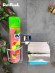 Бумагодержатель для ванной Rainbowl 2730-1 CUBE с подставкой для дезодоранта настенный хром