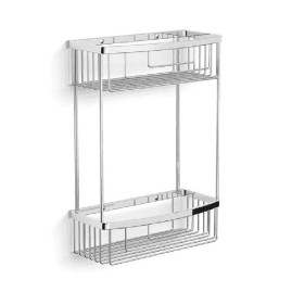 Полка Langberger прямая хромированная к стене 2-х этажная 70162