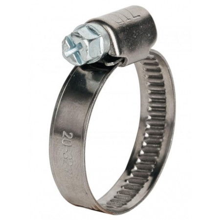 Хомут червячный 25-40/9 W2 ( нерж.) под отвертку WM /50 шт/