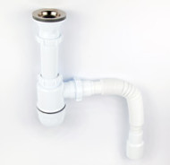 Сифон VIKO VS-102 1-1/2"x Ø40 с решёт. Ø70мм из нерж., c гофротрубой Ø40/50, 800мм