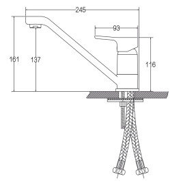 Смеситель KAISER 63033 Vega для кухни 