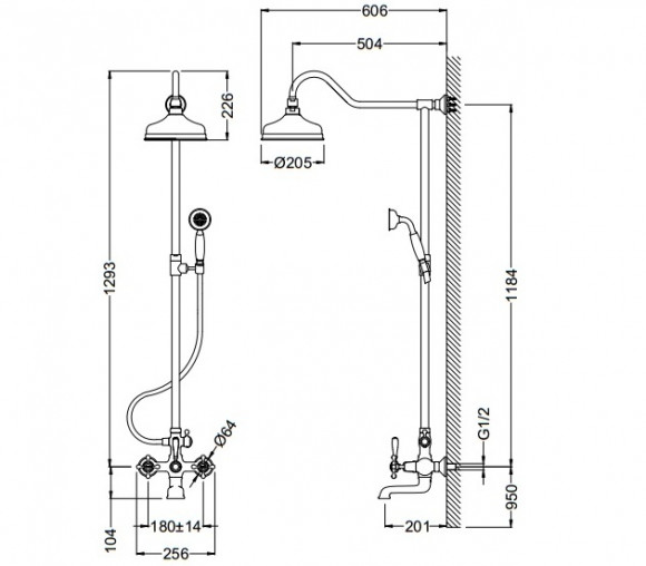 Душевая система SCHEIN (493CS/8056055PT)