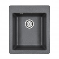 Мойка кварцевая LEER, PM104249-DG, графит, 415х490 мм, Paulmark