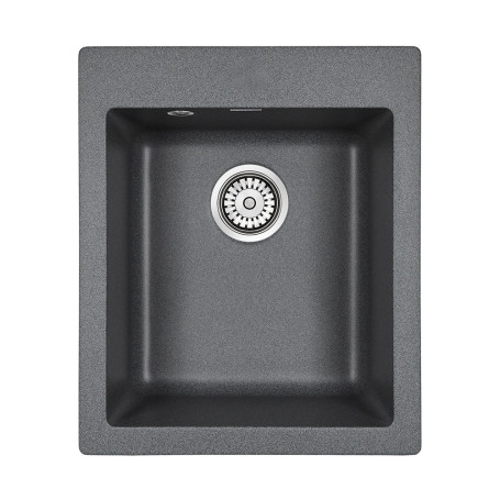Мойка кварцевая LEER, PM104249-DG, графит, 415х490 мм, Paulmark