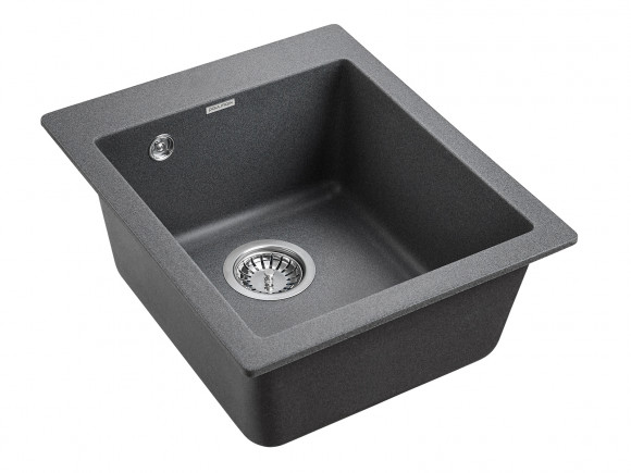 Мойка кварцевая LEER, PM104249-DG, графит, 415х490 мм, Paulmark