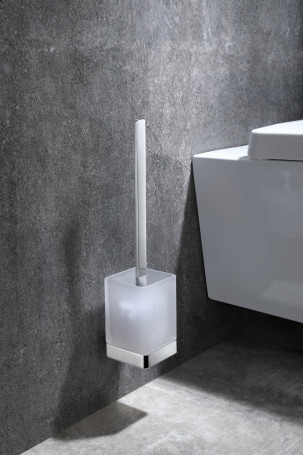 Ерш для унитаза Langberger стеклянный к стене квадратный 37525A