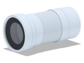 Удлинитель гибкий АНИ Пласт К721R для унитаза выпуск 110мм (310-840мм)