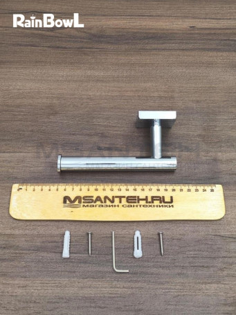 Бумагодержатель Rainbowl 2741-1 CUBE для ванной без крышки настенный хром