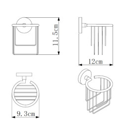 Держатель Rainbowl LONG для ванной 2232-BP освежителя воздуха настенный "Сетка" черный матовый
