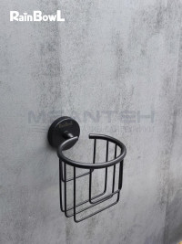 Держатель Rainbowl LONG для ванной 2232-BP освежителя воздуха настенный "Сетка" черный матовый