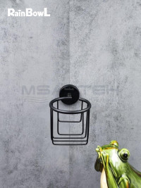 Держатель Rainbowl LONG для ванной 2232-BP освежителя воздуха настенный "Сетка" черный матовый