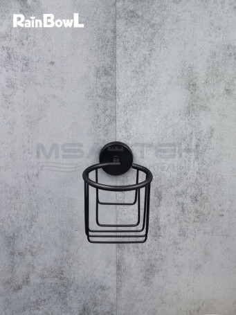 Держатель Rainbowl LONG для ванной 2232-BP освежителя воздуха настенный "Сетка" черный матовый