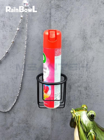 Держатель Rainbowl LONG для ванной 2232-BP освежителя воздуха настенный "Сетка" черный матовый