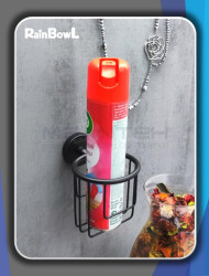 Держатель Rainbowl LONG для ванной 2232-BP освежителя воздуха настенный "Сетка" черный матовый