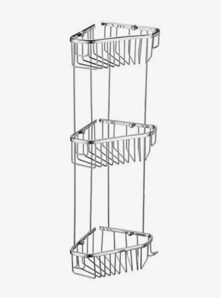 Полка Rainbowl FORA "GKL" 3-этажная хром 15/15/15 см (15*15*15/G)