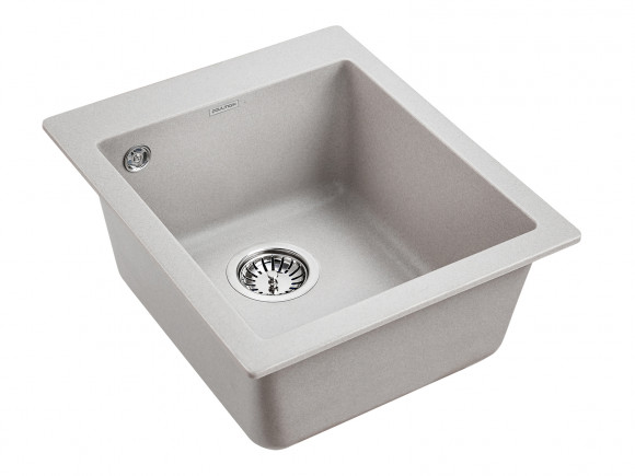 Мойка кварцевая LEER, PM104249-GR, серый, 415х490 мм, Paulmark