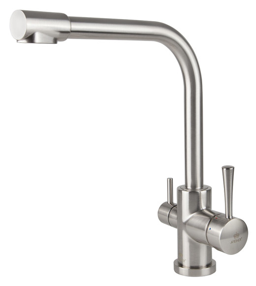 Смеситель KAISER 26044-5 Merkur для кухни, с краном для питьевой воды, серебро