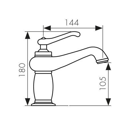 Смеситель KAISER 47711-1 Logo для раковины