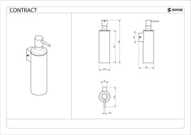 Диспенсер Sonia 185122 к стене черный матовый 250мл