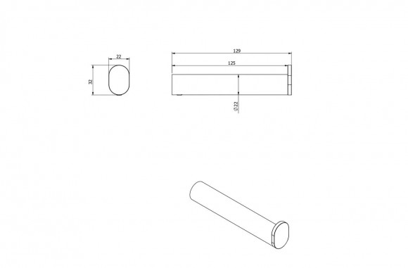 Бумагодержатель Langberger 28048A-BP туалетной бумаги черный