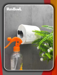 Бумагодержатель Rainbowl 2741-1BP CUBE для ванной без крышки настенный черный матовый