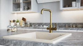 Смеситель для кухни с краном для питьевой воды PAULMARK Logas Lo213021-BR