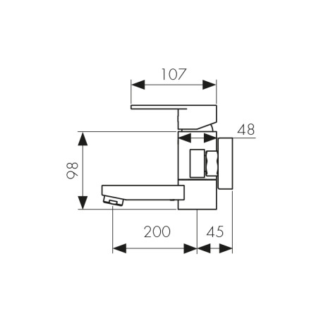 Смеситель KAISER 34022-1Br Sonat для ванны