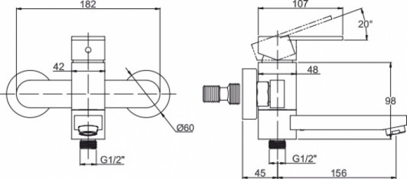 Смеситель KAISER 34022-1Br Sonat для ванны