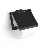 Бумагодержатель Langberger 28041A-BP туалетной бумаги с крышкой черный