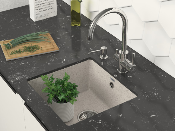 Дозатор для жидкого мыла REIN, D002-418, черный металлик, Paulmark