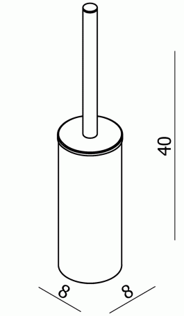 Ерш для унитаза Langberger универсальный (напольный/к стене) с воронкой 71171