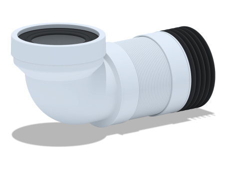 Удлинитель гибкий АНИ Пласт К719R для унитаза угол 90гр. (280-550мм)